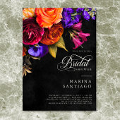 Elegant Moody Vibrant Harvest Floral Vrijgezellenf Kaart