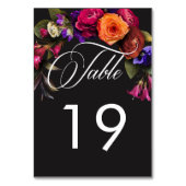 Elegant Moody Vibrant Oogst Bloemen Details Kaart (Achterkant)