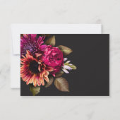 Elegant Moody Vibrant Sunset Bloemendiner RSVP Kaartje (Achterkant)