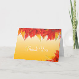 Elegant, mooi herfst bruiloft favor dank je bedankkaart