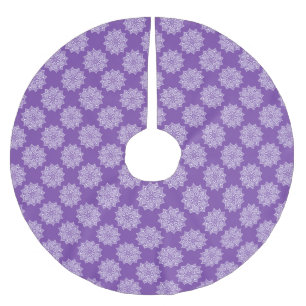 Elegant mooi meisjesachtig paars mandala patroon kerstboom rok