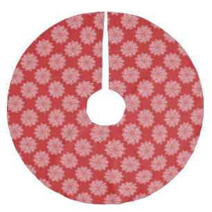 Elegant mooi meisjesachtig rood mandala patroon kerstboom rok