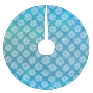 Elegant mooi meisjesachtig turquoise mandala patro kerstboom rok