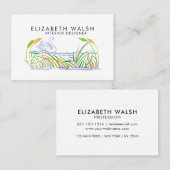 Elegant mooi modern minimalistisch visitekaartje (Voorkant / Achterkant)