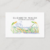 Elegant mooi modern minimalistisch visitekaartje (Voorkant)