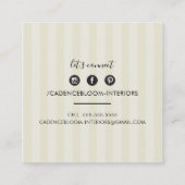 ELEGANT   mooi renaissance ivoor Vierkante Visitekaartje (Achterkant)