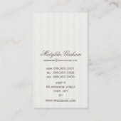 ELEGANT   mooi renaissance ivoor Visitekaartje (Achterkant)