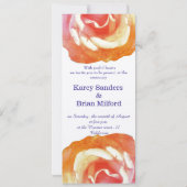 Elegant, mooi Roos bruiloft uitnodiging (Achterkant)