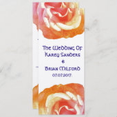 Elegant, mooi Roos bruiloft uitnodiging (Voorkant / Achterkant)