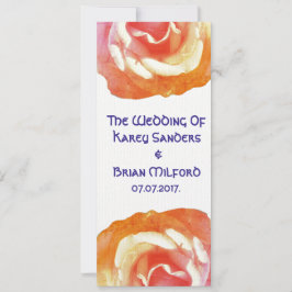 Elegant, mooi Roos bruiloft uitnodiging