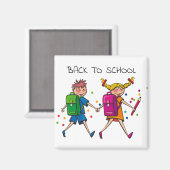 Elegant mooi terug naar school, kleurrijk magneet (Voorkant / Achterkant)