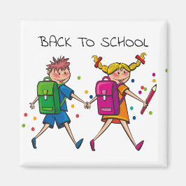 Elegant mooi terug naar school, kleurrijk magneet