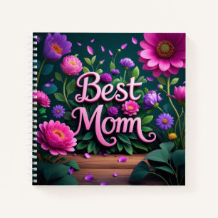 Elegant Mooie Beste Mam Bloemen Notitieboek