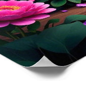 Elegant Mooie Beste Mam Bloemen Poster (Hoek)