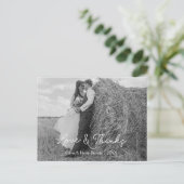 Elegant mooie bruiloft dank u Briefkaart (Staand voorkant)