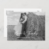 Elegant mooie bruiloft dank u Briefkaart (Voorkant / Achterkant)