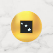 Elegant mooie gouden cirkels en sterren confetti (Kleine voorkant)