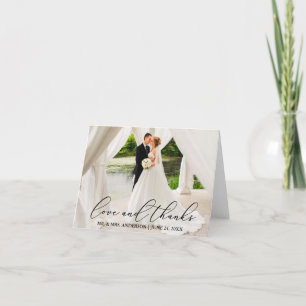 Elegant Mooie Kalligrafie Liefde Bedankt Opmerking