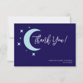 Elegant Moon and Stars Baby shower Bedankkaart (Voorkant)