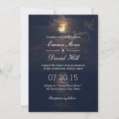 Elegant Moon Night Wedding Invitations Kaart (Voorkant)