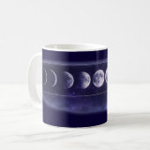 Elegant Moon Phases Galaxy Pattern Coffee Mug Koffiemok (Voorkant links)