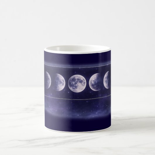 Elegant Moon Phases Galaxy Pattern Coffee Mug Koffiemok (Center)