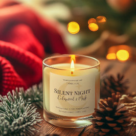 Elegant Moon & Stars Custom Holiday Candle Label