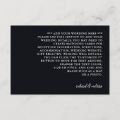 Elegant Moonlit Beach bruiloft Detail Informatiekaartje (Achterkant)