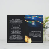 Elegant Moonlit Beach bruiloft programma (Staand voorkant)