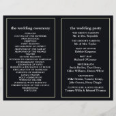 Elegant Moonlit Beach bruiloft programma (Achterkant)