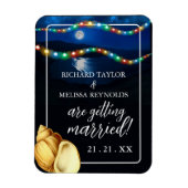 Elegant Moonlit Beach Bruiloft Save The Date Magneet (Verticaal)