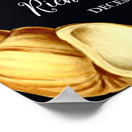 Elegant Moonlit Beach Bruiloft Welkom Poster (Hoek)