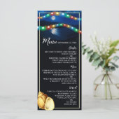 Elegant Moonlit Strand Bruiloft Menu (Staand voorkant)