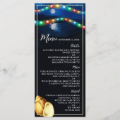 Elegant Moonlit Strand Bruiloft Menu (Voorkant)