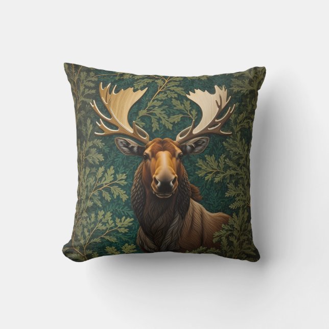 Elegant Moose William Morris Inspired Kussen (Voorkant)