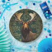 Elegant Moose William Morris Inspired Papieren Bordje (Feest)