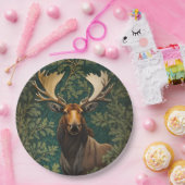 Elegant Moose William Morris Inspired Papieren Bordje (Feest)