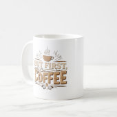 Elegant Morning Brew - Classic Coffee Lover's Mok (Voorkant links)