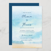 Elegant Morning Ocean Mist Seot Beach Weddenschap Kaart (Voorkant / Achterkant)