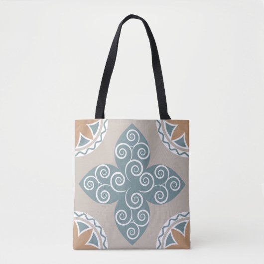 Elegant Moroccan Mosaic Tile Pattern Boho Chic Tote Bag (Voorkant)