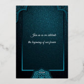 Elegant Moroccan Wedding Invitation Folie Uitnodiging (Achterkant)