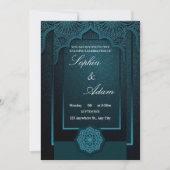 Elegant Moroccan Wedding Invitation Kaart (Voorkant)