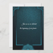 Elegant Moroccan Wedding Invitation Save The Date (Achterkant)