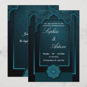Elegant Moroccan Wedding Invitation Save The Date (Voorkant / Achterkant)
