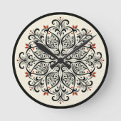 Elegant Moroccan Zellige Wall Clock Ronde Klok (Voorkant)