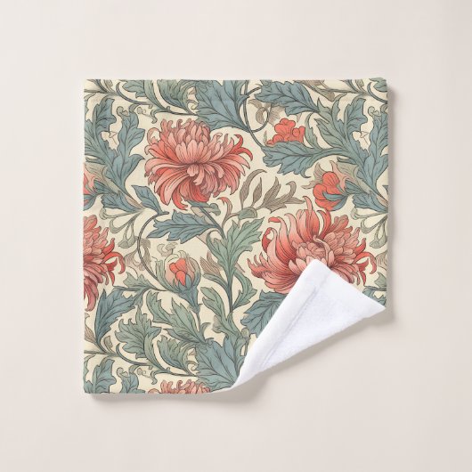 Elegant Morris Style Pimpernel Pattern Bad Handdoek (Wasdoekje)