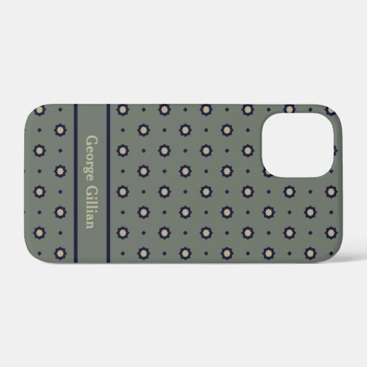 Elegant mos groen geometrisch Case-Mate iPhone case (Achterkant (horizontaal))