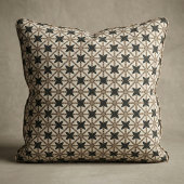 Elegant Mosaic Black & Beige Geometric Pattern Stof