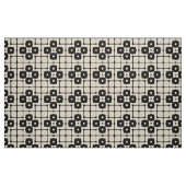 Elegant Mosaic Black & Beige Geometric Pattern Stof (Fat Quarter)