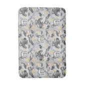 Elegant Mosaic Black White Gold Tiger Lion Eagle Badmat (Voorkant Verticaal)